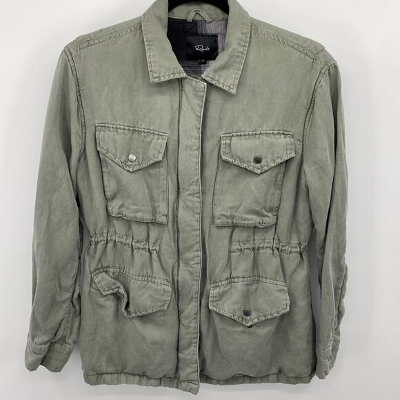 RAILS Jayden Sage Green Flannel Lined Utility Jacket Small - Picture 2 of 11